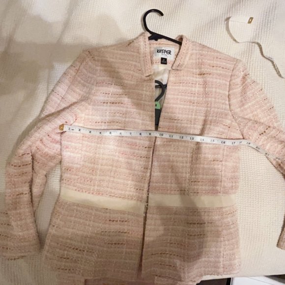 Kasper Pink Tweed Jacket with Skirt Suit - Picture 4 of 6
